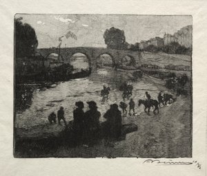 Pont Maries vattenplats av Auguste Louis Lepère