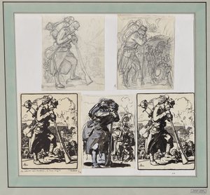Retreaten efter Charleroi... av Auguste Louis Lepère