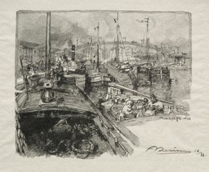 Bassin de la Villette. av Auguste Louis Lepère