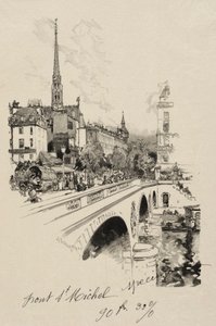 Pont St. Michel. av Auguste Louis Lepère