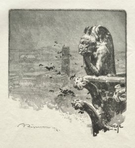 Stryge of Notre Dame av Auguste Louis Lepère