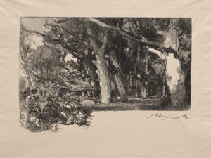 Middag i skogen. av Auguste Louis Lepère