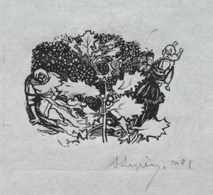 Parisalmanackan, 1897: Svansstycke, vinter av Auguste Louis Lepère