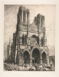 Reims katedral. av Auguste Louis Lepère