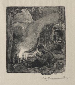 Skogshuggarnas måltid av Auguste Louis Lepère