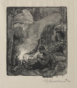 Skogshuggarnas måltid, 1887. av Auguste Louis Lepère