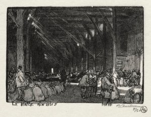 Illustrerad Rouen: Halle aux Blès av Auguste Louis Lepère