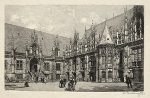 Illustrerad Rouen: Rättvisans palats av Auguste Louis Lepère