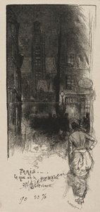 Rue de la Montagne, St. Genevieve av Auguste Louis Lepère