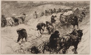 Snöbollskamp: Quai aux Fleurs, 1890. av Auguste Louis Lepère
