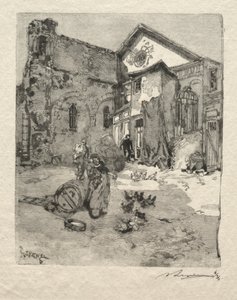 St. Julianus den fattige: Portalen. av Auguste Louis Lepère