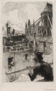 På hustaken nära Notre Dame av Auguste Louis Lepère