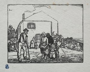 Tiggarna i det sista huset, 1905. av Auguste Louis Lepère
