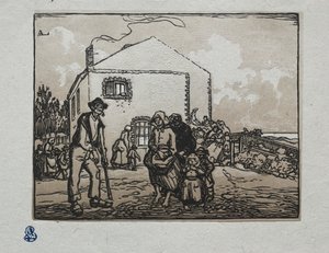 Tiggarna i det sista huset, 1905. av Auguste Louis Lepère