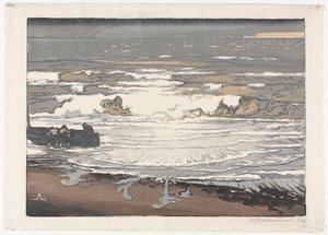 The Breaking Waves, Tide of September 1901, 1901. av Auguste Louis Lepère