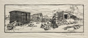 Vagnhuset (Le wagon-logement) av Auguste Louis Lepère