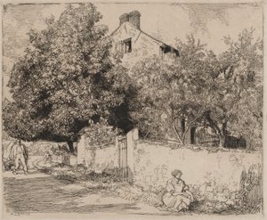 The House of Madame B., 1915. av Auguste Louis Lepère