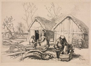 Woodcutters House Vendée, 1915. av Auguste Louis Lepère