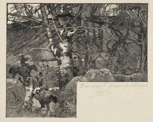 En jakt på Mont Gérard av Auguste Louis Lepère