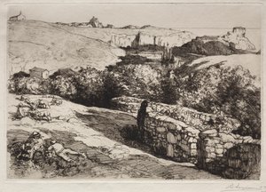 Utsikt över hamnen i La Meule av Auguste Louis Lepère