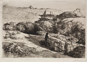 Utsikt över Port de la Meule, 1907. av Auguste Louis Lepère