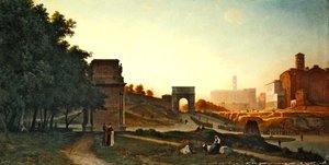 Forumet vid solnedgången, 1865 av Auguste Paul Charles Anastasi