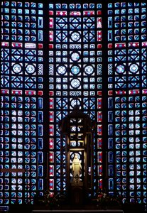 Art deco-vägg (färgat glas)