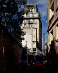 Byggnad rue Raynouard, Paris 16:e arrondissementet. Arkitekt Auguste Perret (1874-1954)