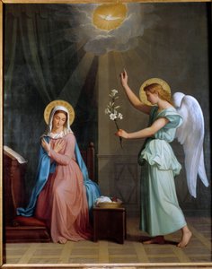Bebådelsemålningen av Augustus Pichon (1805-1900) av Auguste Pichon