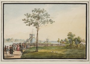 Berg-och dalbanorna på Krestovsky Island - Auguste Poireau (1780-1844). Akvarell på papper av Auguste Poireau
