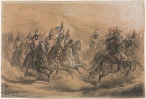 Kavalleriladdning, c. 1840.