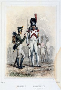 Grenadier och elev vid 3:e regementet, 1859.