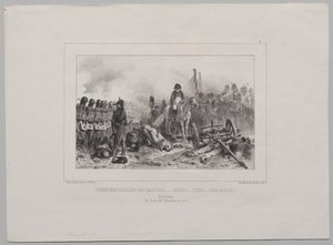Litografiskt album från 1837: Halvbataljonen till vänster...Sikta!...Eld!...Ladda av Auguste Raffet