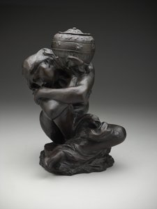 Fallen karyatid som bär en urna av Auguste Rodin