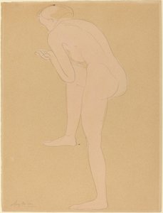 Figur Böjer sig framåt med höger knä höjt av Auguste Rodin