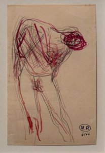 Halvnaken kvinna, lutar sig åt höger av Auguste Rodin