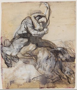 Kentaur kidnappar en ung man av Auguste Rodin