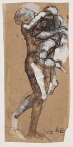 Kvinna som bär en pojke av Auguste Rodin