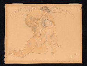 Amor och psyke, ca 1900 av Auguste Rodin