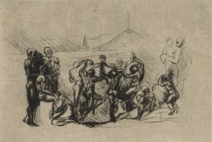 La Ronde, ca 1883 (torrnål) av Auguste Rodin