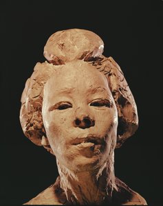 Madame Hanako, 1908 (lera) av Auguste Rodin