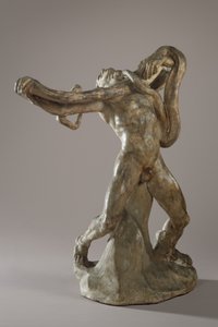 Man med orm, ca 1886 av Auguste Rodin