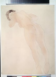 ""Nu"" (naken) Naken kvinna som ligger ner. Akvarell av Auguste Rodin (1840-1917) 1900-1908 Pushkin-museet, Moskva av Auguste Rodin