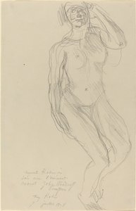 Sittande Kvinna Naken Ser Framåt av Auguste Rodin