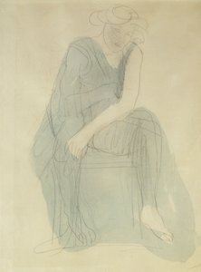 Sittande kvinna; Femme Assise, av Auguste Rodin