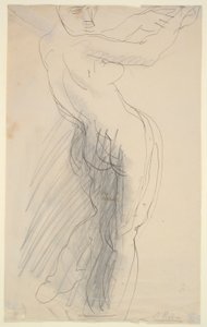 Stående Kvinna Naken, Armarna höjda av Auguste Rodin