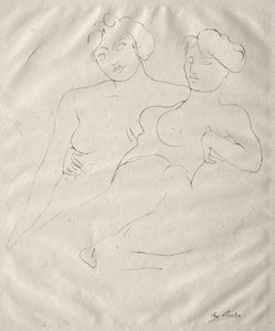 Två figurer. av Auguste Rodin
