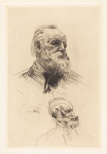 Victor Hugo, sedd i trekvartsprofil av Auguste Rodin