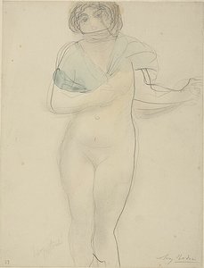 Kvinna med sjal av Auguste Rodin