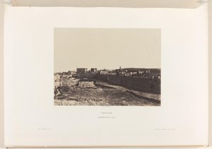 Utsikt över Jerusalem från Sion Jerusalem. Fortress of Sion (titel på objekt) av Auguste Salzmann